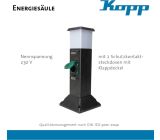 Kopp Energiesäule 2-fach Gartensteckdose mit LED Beleuchtung