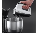 Russell Hobbs Handmixer -Handrührer 2 Rührbesen & 2 Knethaken & Rührschüssel