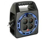 as-Schwabe Kabeltrommel 20m Kompakt Kabelbox 4-fach