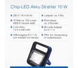 as - Schwabe Chip LED Akku Strahler – 10 W Profi Baustrahler