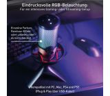 CHERRY UM 9.0 PRO USB Mikrofon mit RGB Gaming Microphone Streaming Podcast 