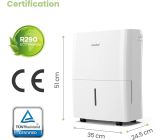 Comfee Luftentfeuchter mit Wifi Raumentfeuchter 3L Wassertank