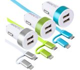 NINETEC Auto Ladegerät Zigarettenanzünder Ladekabel Lightning 