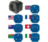 Brennenstuhl Reisestecker-Set/Reiseadapter-Set Steckdosenadapter schwarz