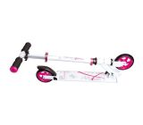 Muuwmi Aluminium Scooter 125mm Tretroller Höhenverstellbar Roller weiß-pink