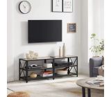 Vasagle Fernsehtisch mit Regalen Holzspanplatte TV Ständer