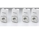 4x Netgear XAV2501 Powerline Adapter mit integrierte Steckdose und Filter