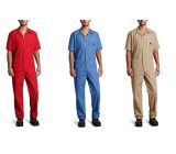 DICKIES Deluxe WORKWEAR Coverall Arbeitskleidung (XXL Kurzarm, Rot)