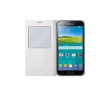 Samsung S-View Schutzhülle Case Cover mit Sichtfenster für Galaxy S5 - Weiß