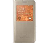Samsung S-View Schutzhülle Flip Case Cover für Samsung Galaxy Alpha - Gold