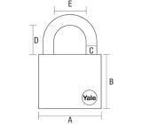 Yale Vorhängeschloss 41mm Koffer Bügelschloss mit 3 Schlüssel [2er]