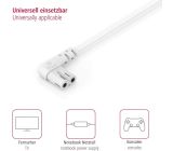 Hama Euro Netzkabel gewinkelt 3m Eurostecker Euro Netzstecker 