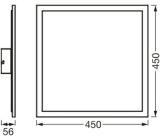 LEDVANCE LED WiFi Deckenleuchte 40W 45x45 cm Wandleuchte dimmbar RGB
