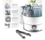 Safe&Care by REER Sterisilator Baby Flaschen Avent Dampfsterilisator 6 Flaschen + Zubehör