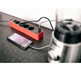 Brennenstuhl 4fach Steckdosenleiste mit USB und Schalter Mehrfachsteckdose 