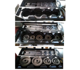 Fidusport 50 kg Hantel Set Silber Kofferset Hanteln Dumbbell Set" Metall Chrom