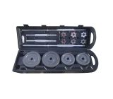 Fidusport 50 kg Hantel Set Silber Kofferset Hanteln Dumbbell Set" Metall Chrom