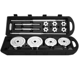 Fidusport 50 kg Hantel Set Silber Kofferset Hanteln Dumbbell Set" Metall Chrom