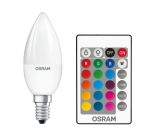OSRAM LED Retrofit RGBW Lampen mit Fernbedienung Warmweiß 25 W E14 Kerzenform 