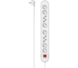 Hama 10 Fach Mehrfachsteckdose 6 Schuko und 4 Euro Schuko-Stecker mit Schalter