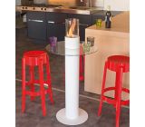 Tischfeuer Tischkamin Feuertisch 120cm Gartenkamin Bio-Ethanol Kamin Weiß