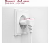 Hama Euro Netzkabel gewinkelt 3m Eurostecker Euro Netzstecker 