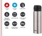 Thermos Thermoflasche Edelstahl Isolierflasche 0,5l Trinkflasche