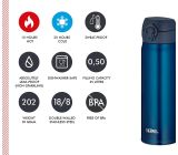 Thermos Thermoflasche Edelstahl Isolierflasche 0,5l Trinkflasche
