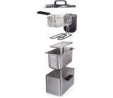 Nova Fritteuse 3L Friteuse Edelstahl Kaltzone Schutzfilter Fritöse