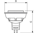 Philips LED-Leuchtmittel Plastik 6,3 W GU5.3 Lampe