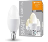LEDVANCE Smarte LED-Lampe mit WiFi E14 Dimmbar Warmweiß Glühlampe 40 W [3er-Pack]