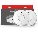 FireAngel optischer Rauchmelder 10 Jahre Batterie 2er Set Q-Label