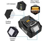 VANON 5.5Ah Ersatzakku für Makita 18V Akku mit LED-Anzeige ( (2 Stück)