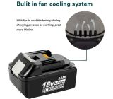 VANON 5.5Ah Ersatzakku für Makita 18V Akku mit LED-Anzeige ( (2 Stück)