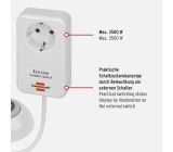 Brennenstuhl Eco Line Comfort Switch Adapter Steckdose mit Fußschalter