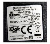 Netzteil Umec UP0151C-12PE Speedport W 504V Typ A 12V 1,25A 