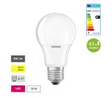 OSRAM LED-Lampe E27 Classic A / 8.5W - 60 Watt-Ersatz, LED Birne als Kolbenlampe / matt, warmweiß - 2700K, 2Stück.R2.F37.6842 