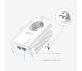 TP-Link TL-PA7027P KIT Powerline Netzwerkadapter 1000Mbps Steckdose Ethernet