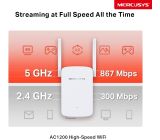 Mercusys ME30 WLAN Verstärker 867MBit/s 5GHz + 300MBit/s 2,4GHz Repeater AC1200 [B-WARE]