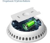 Unitec Rauchmelder 10 Jahre Funk Rauchwarnmelder Q-Label 85dB Rauchwarner