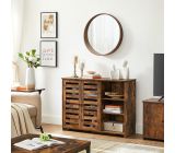 VASAGLE Sideboard Kommode Anrichte Holz Antik Vintage Schrank Beistellschrank