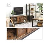 VASAGLE TV Schrank Fernsehtisch 2 Schiebetüre mit 2 Regalebenen 110 x 40 x 45 cm