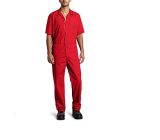 DICKIES Deluxe WORKWEAR Coverall Arbeitskleidung (XXL Kurzarm, Rot)