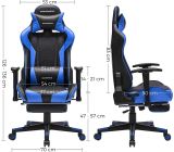 SONGMICS Gaming Stuhl Bürostuhl Schreibtischstuhl verstellbare Armlehnen