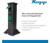 Kopp Energiesäule Garten mit 4 Schutzkontakt-Steckdose