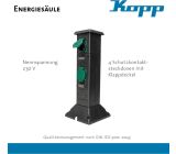Kopp Energiesäule Garten mit 4 Schutzkontakt-Steckdose