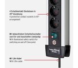 Brennenstuhl Steckdosenleiste 4-fach mit Schalter Wandmontage Mehrfachstecker