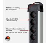 Brennenstuhl Steckdosenleiste 4-fach mit Schalter Wandmontage Mehrfachstecker