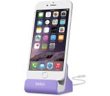 Belkin Lightning Lade/Sync-Dockingstation inkl1,2m USB-Kabel für iPhone lila