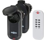 Brennenstuhl Funkschalt-Set 2er Funksteckdosen Set Schwarz